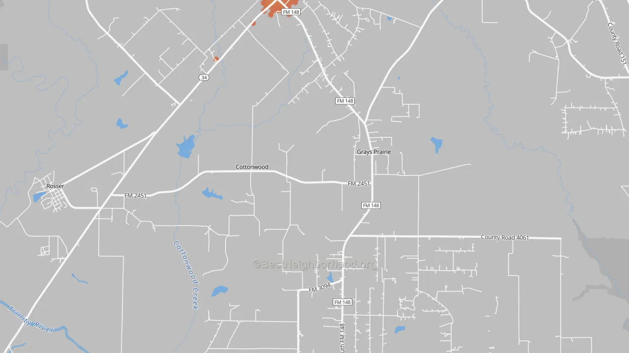 Bike Grade map of 75158, TX