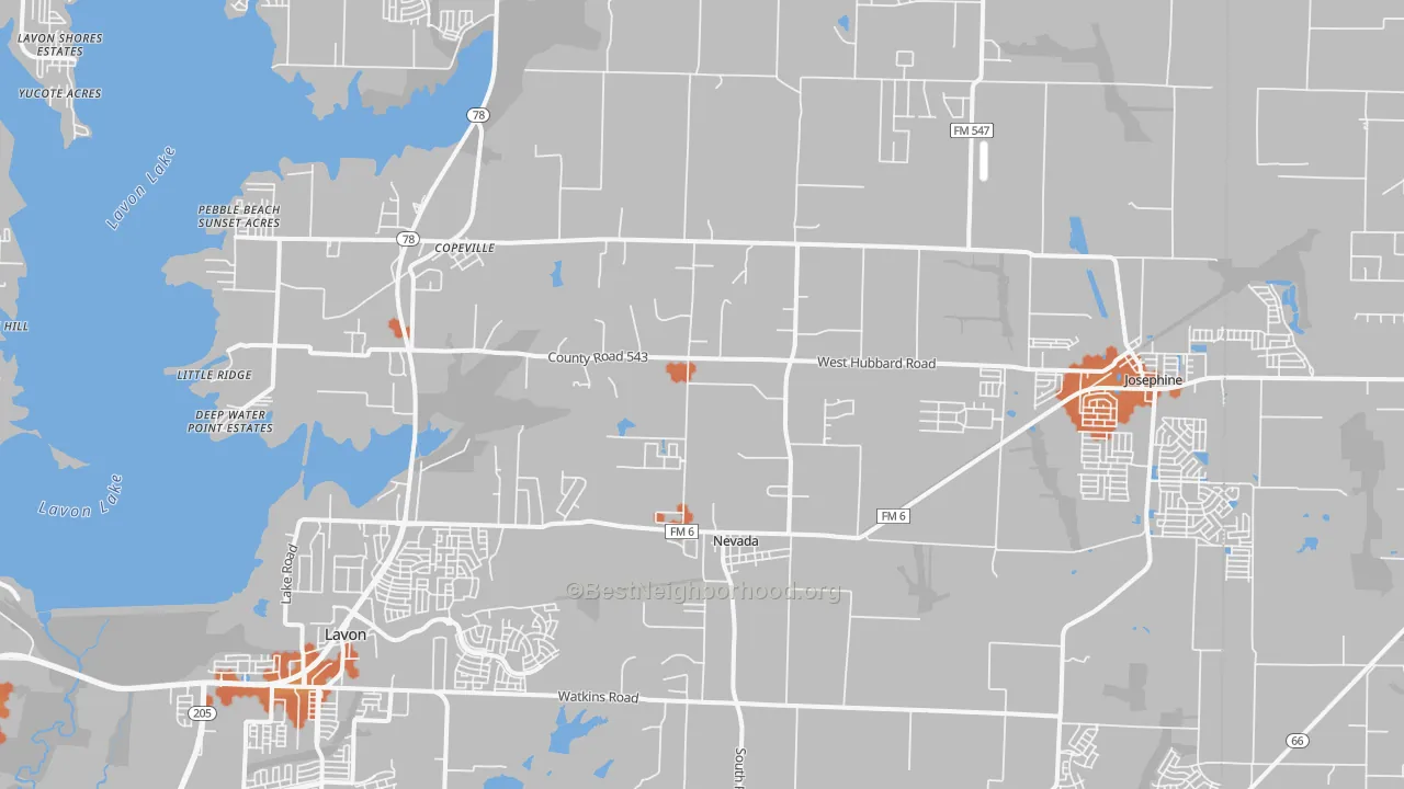 Bike Grade map of 75173, TX