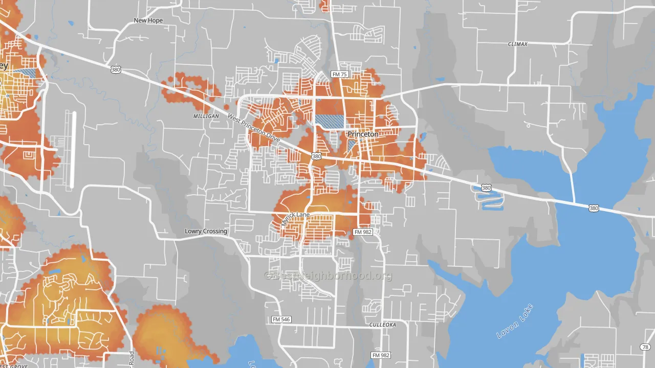 Bike Grade map of 75407, TX