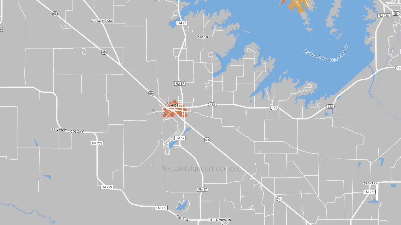 Bike Grade map of 75410, TX