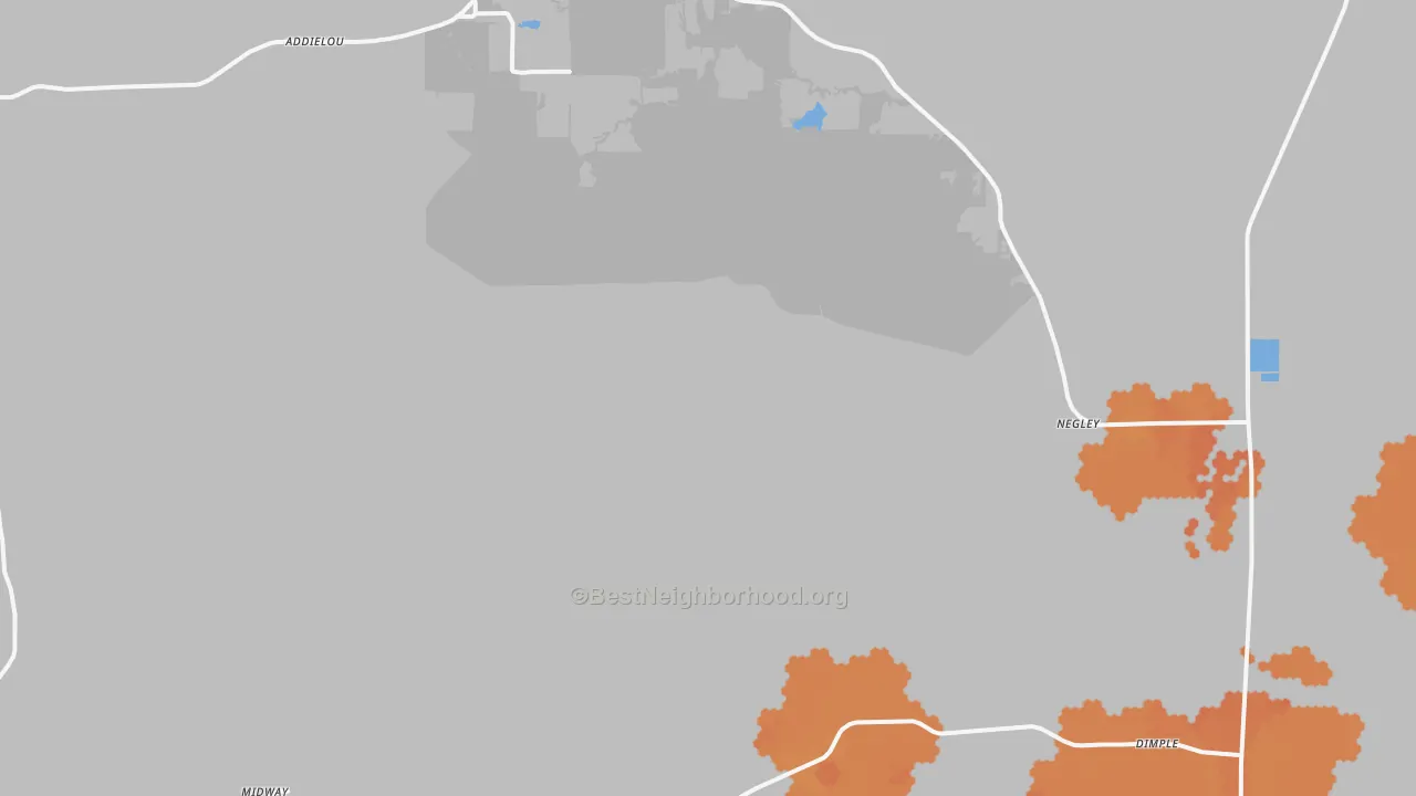 Bike Grade map of 75412, TX