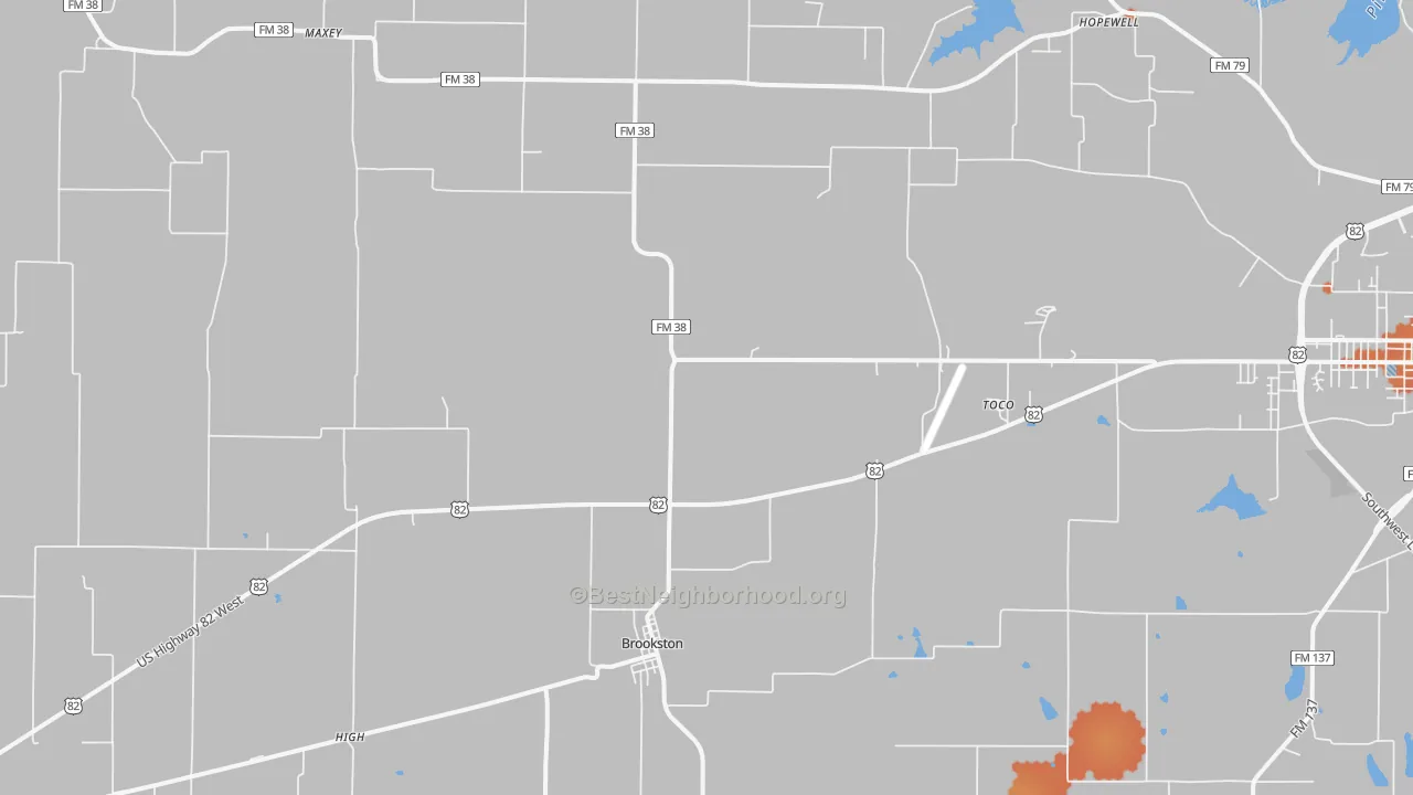 Bike Grade map of 75421, TX