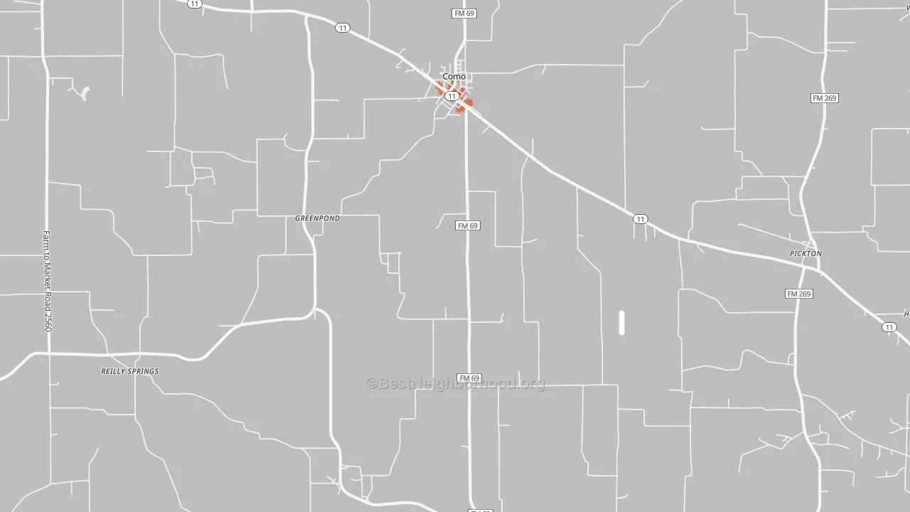 Bike Grade map of 75431, TX