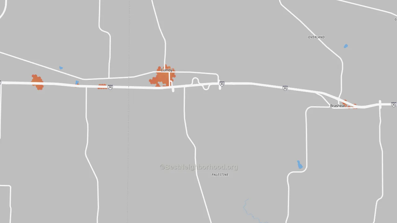 Bike Grade map of 75433, TX