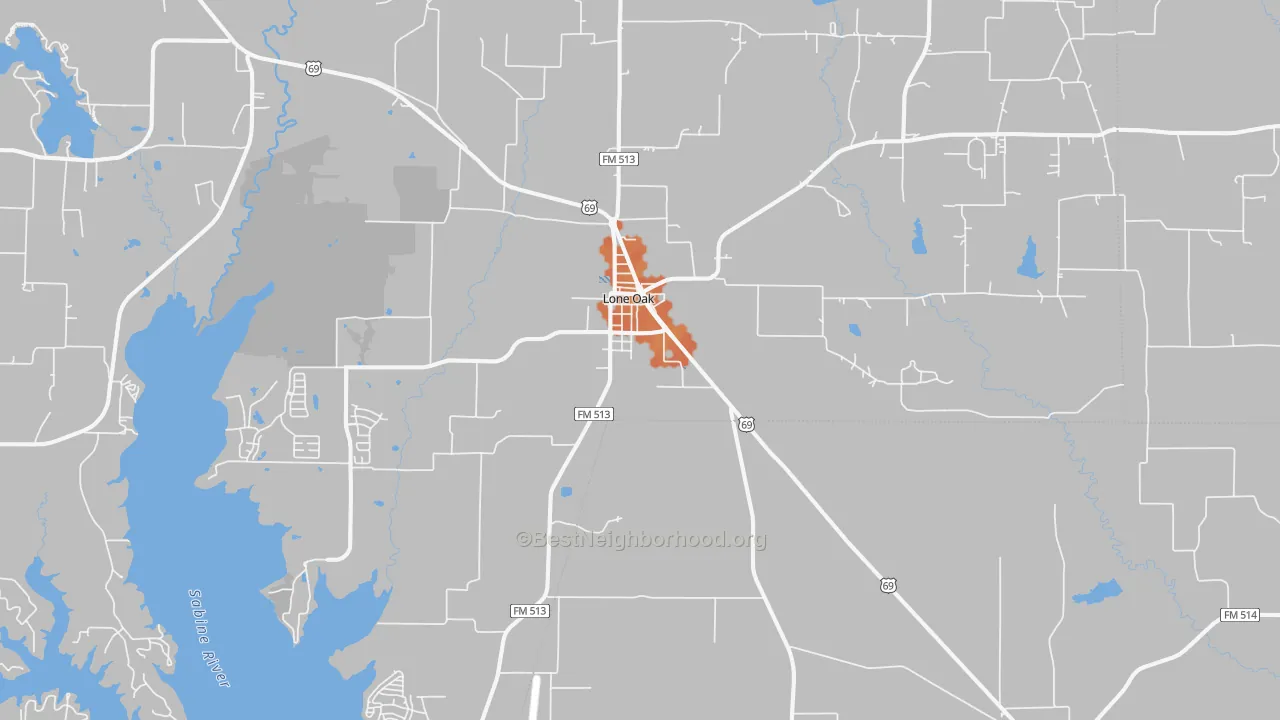 Bike Grade map of 75453, TX