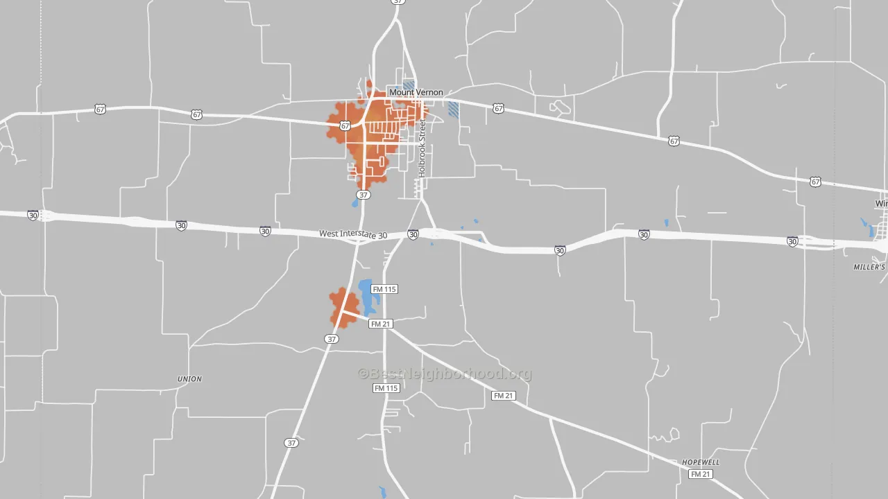 Bike Grade map of 75457, TX