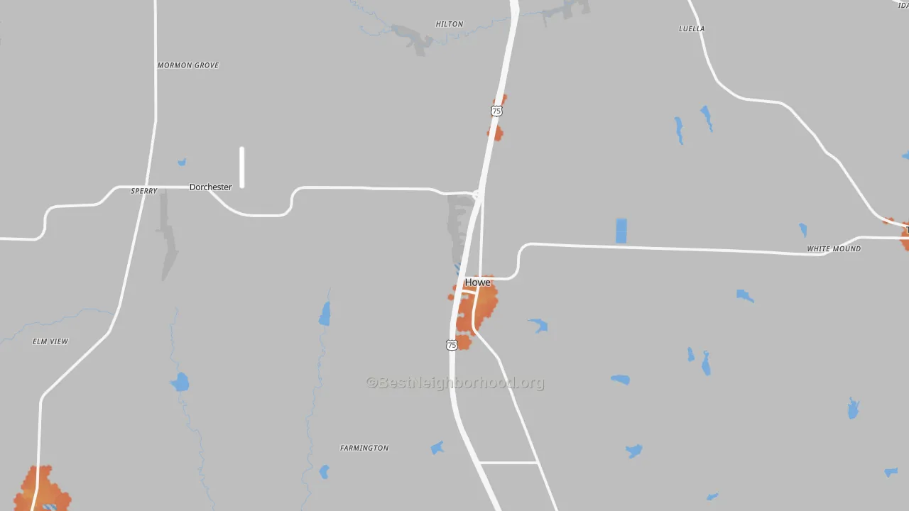 Bike Grade map of 75459, TX