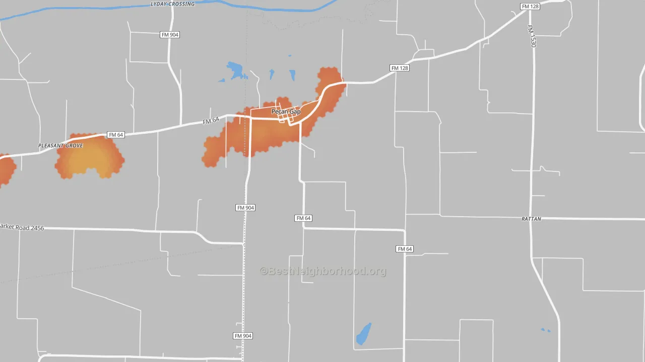 Bike Grade map of 75469, TX
