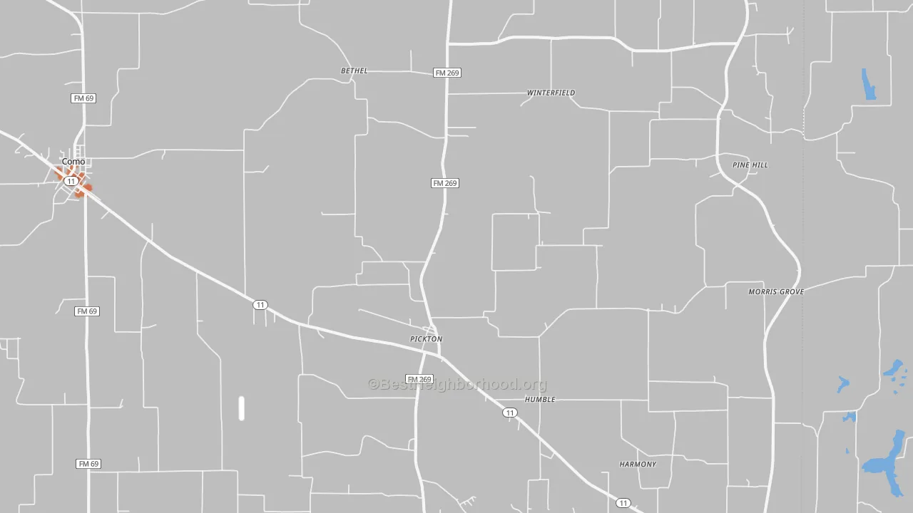Bike Grade map of 75471, TX