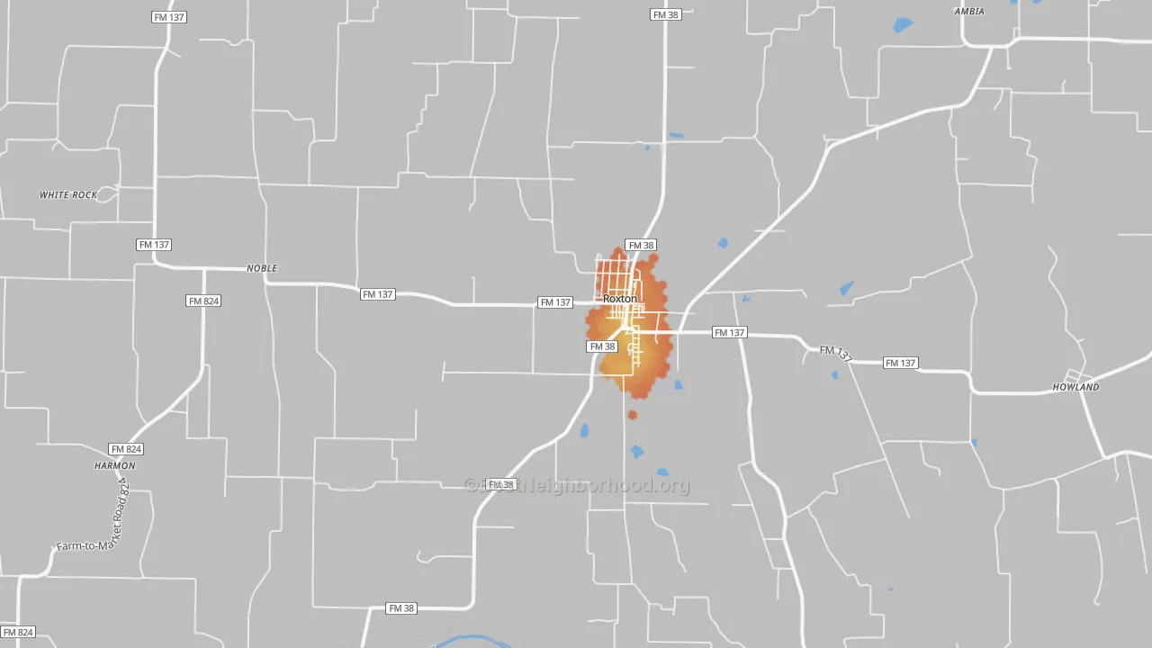 Bike Grade map of 75477, TX