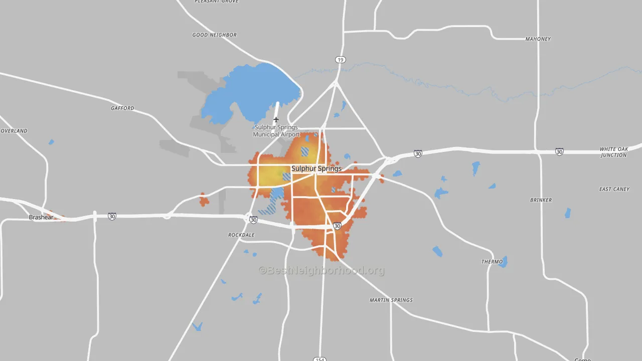 Bike Grade map of 75482, TX