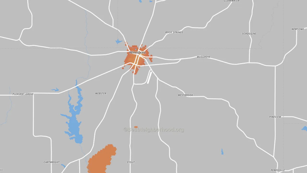 Bike Grade map of 75494, TX
