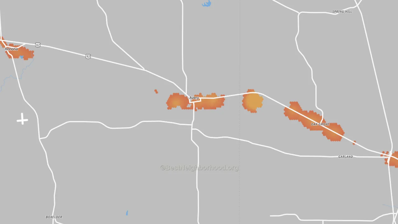 Bike Grade map of 75554, TX