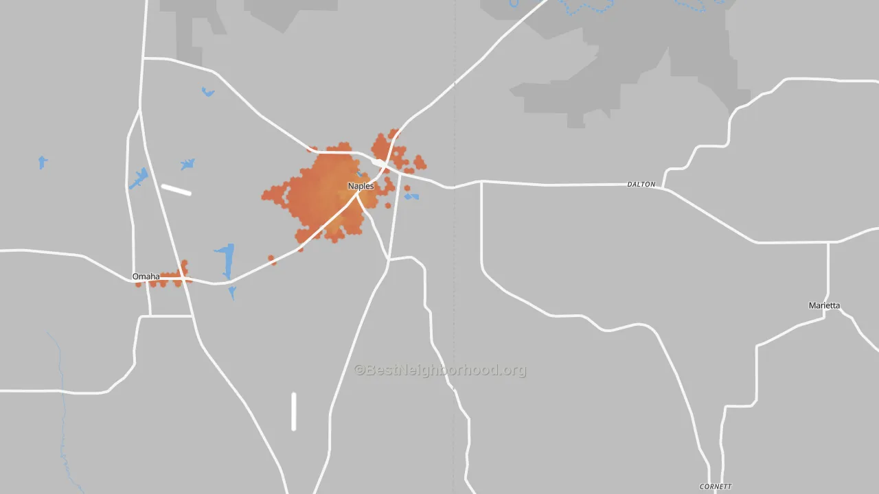 Bike Grade map of 75568, TX