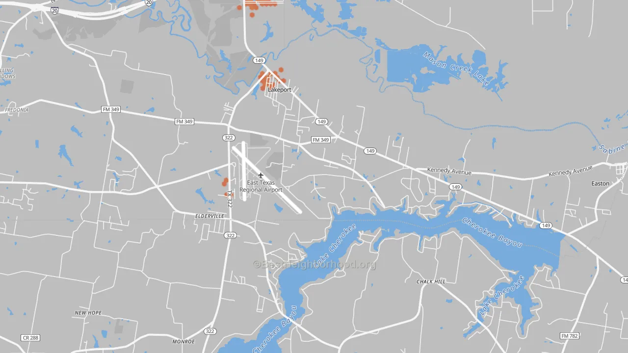 Bike Grade map of 75603, TX