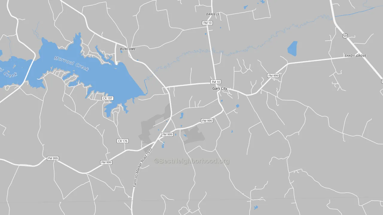 Bike Grade map of 75643, TX