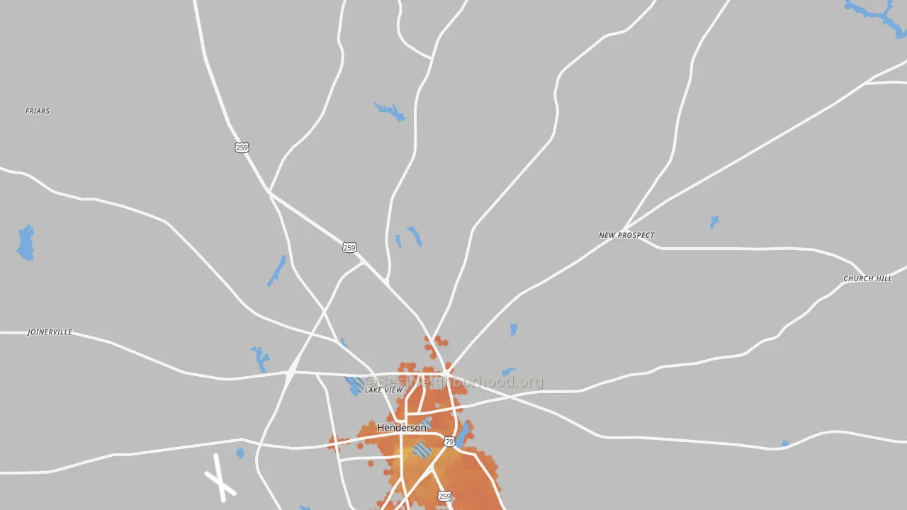 Bike Grade map of 75652, TX