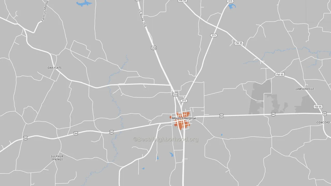 Bike Grade map of 75681, TX
