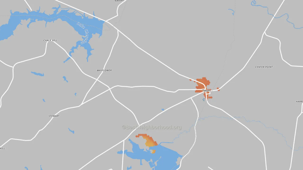 Bike Grade map of 75691, TX