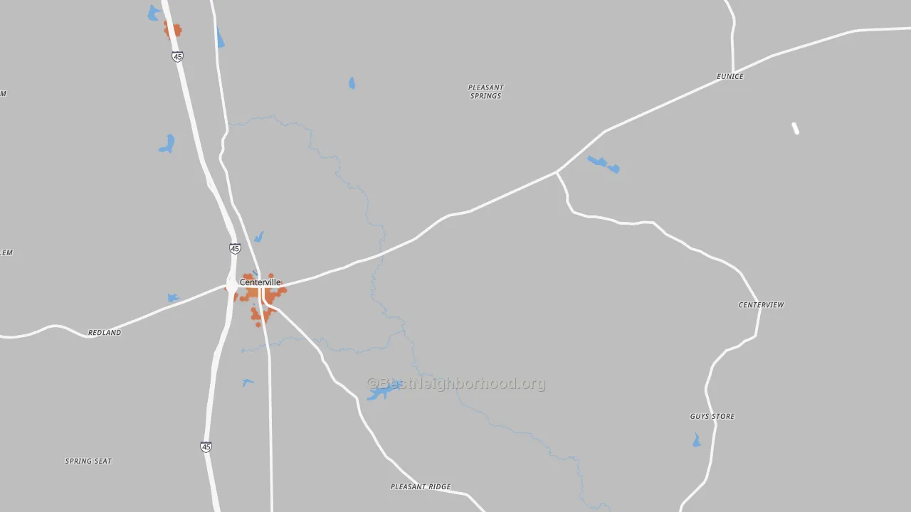 Bike Grade map of 75833, TX