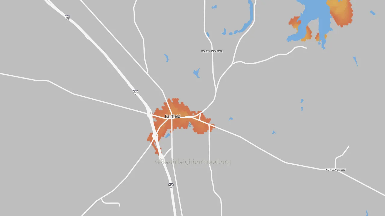 Bike Grade map of 75840, TX
