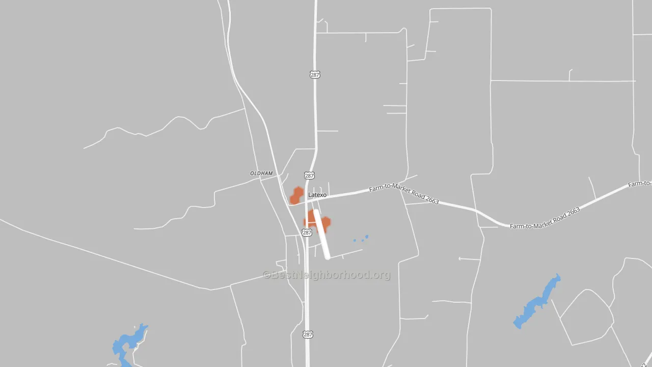 Bike Grade map of 75849, TX