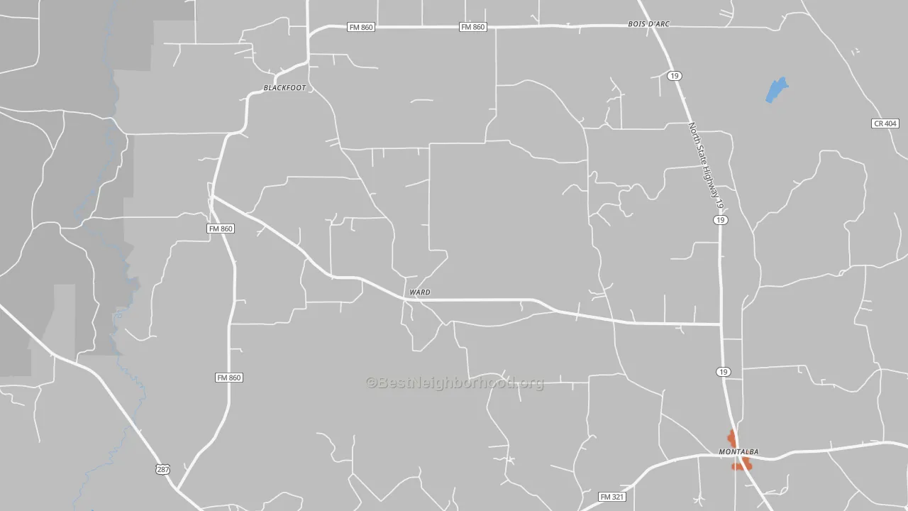 Bike Grade map of 75853, TX