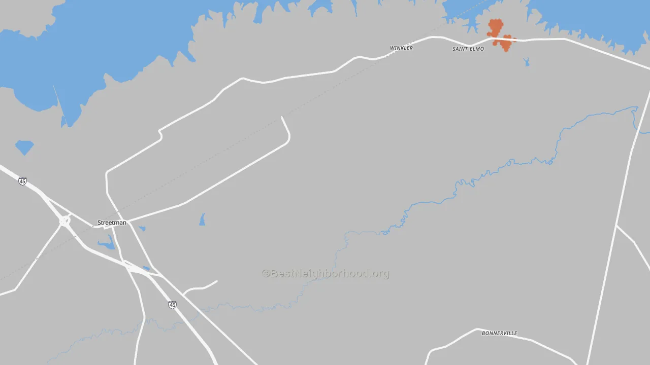 Bike Grade map of 75859, TX