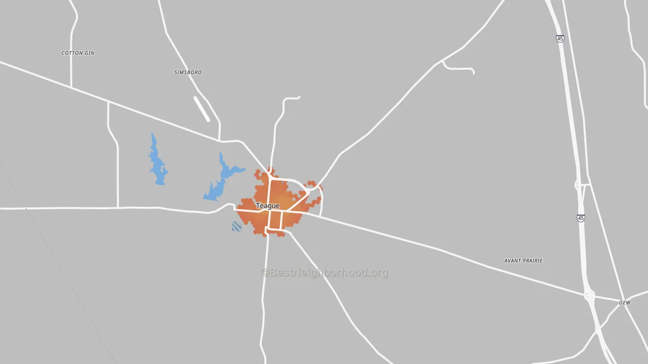 Bike Grade map of 75860, TX