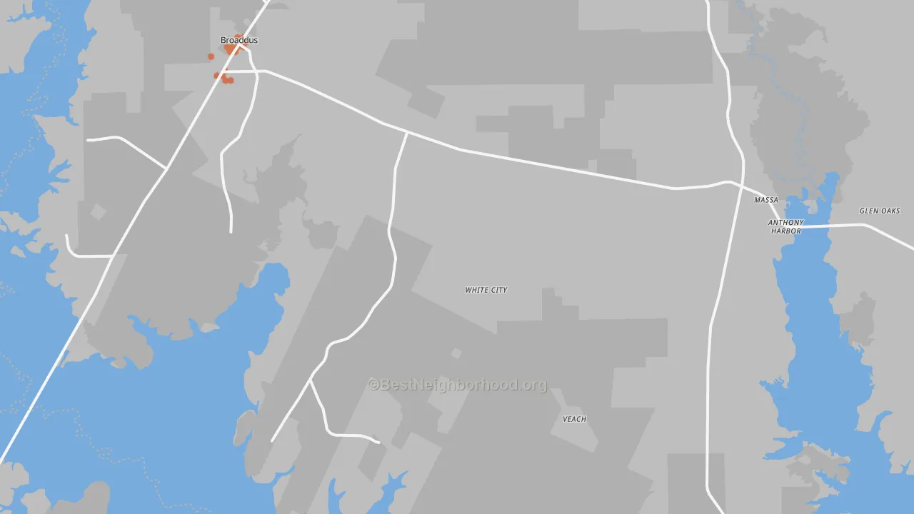 Bike Grade map of 75929, TX
