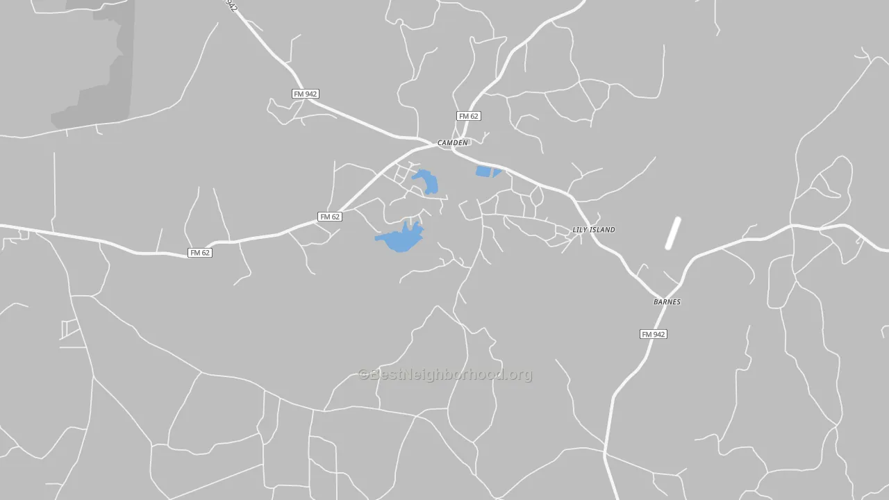 Bike Grade map of 75934, TX