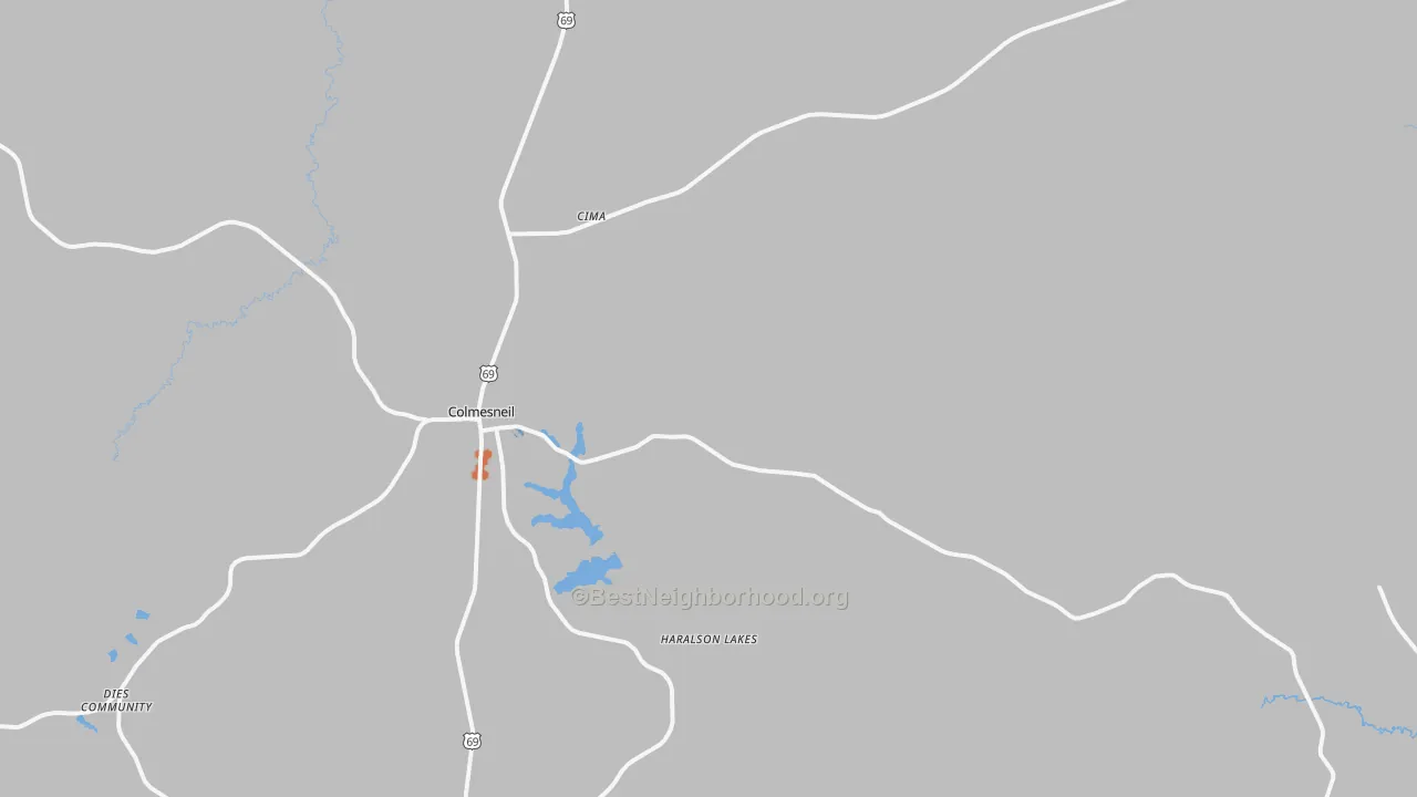 Bike Grade map of 75938, TX