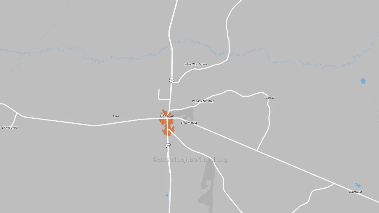 Bike Grade map of 75939, TX