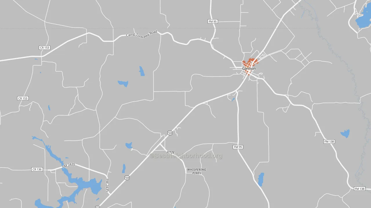 Bike Grade map of 75946, TX