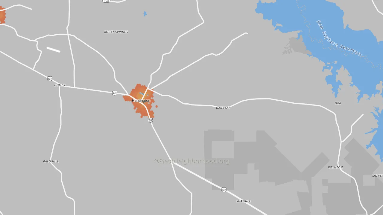 Bike Grade map of 75949, TX