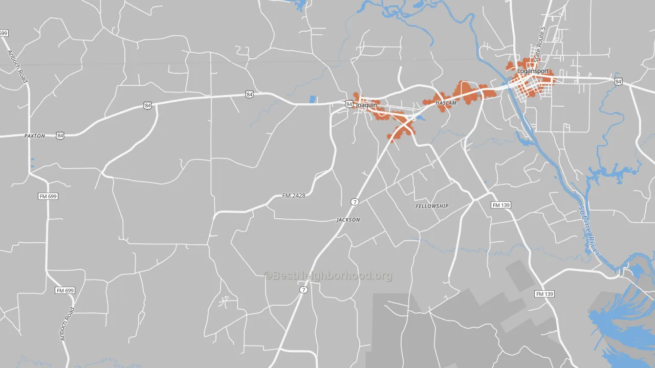 Bike Grade map of 75954, TX