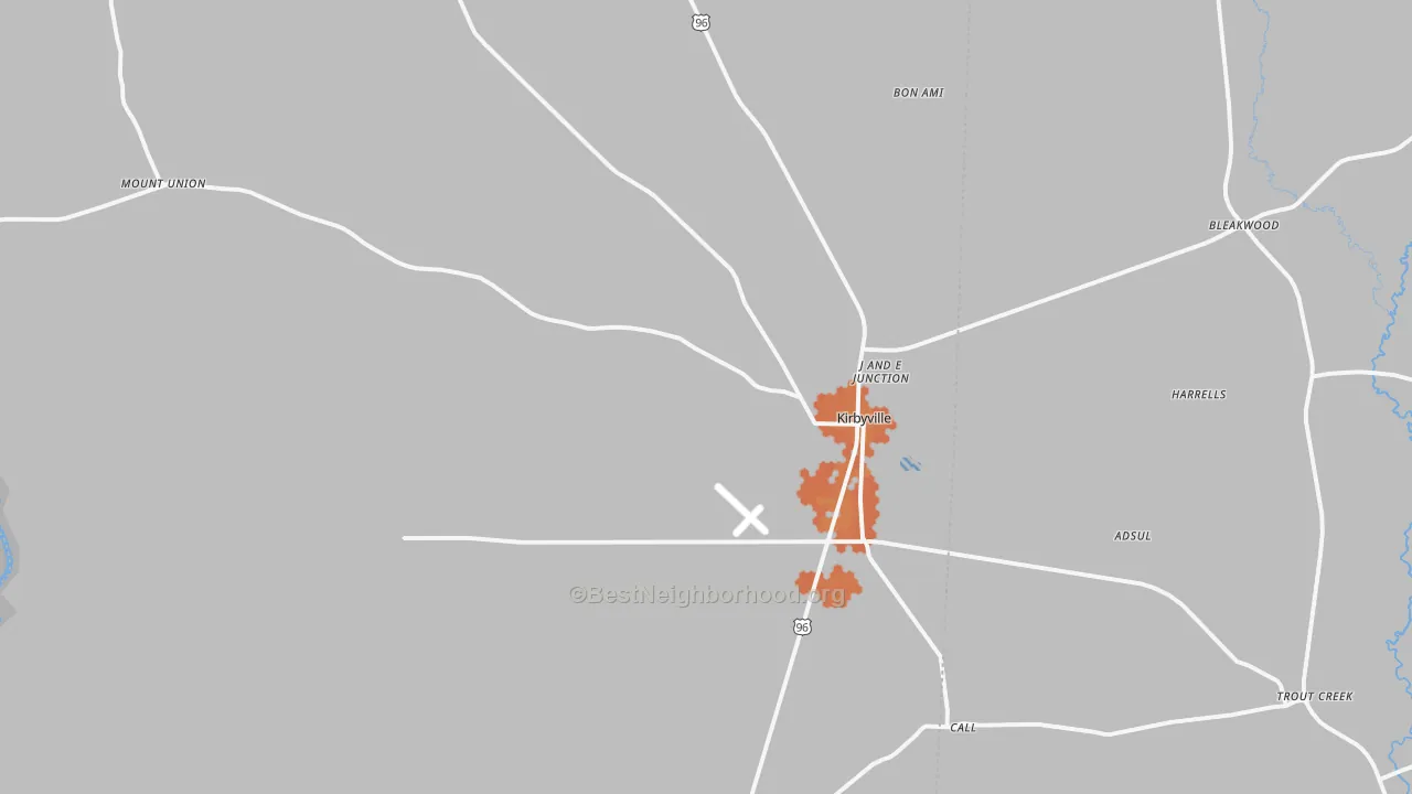 Bike Grade map of 75956, TX