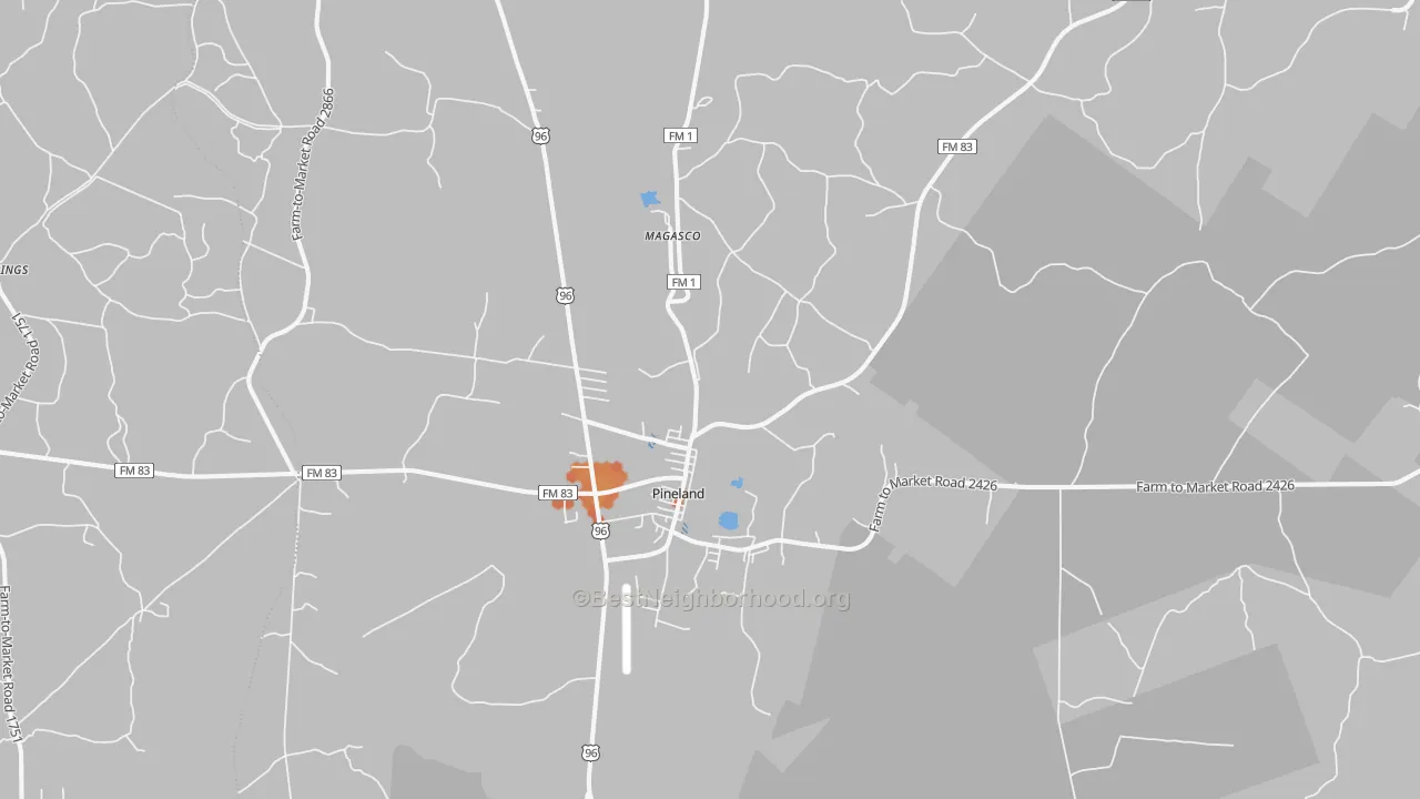 Bike Grade map of 75968, TX
