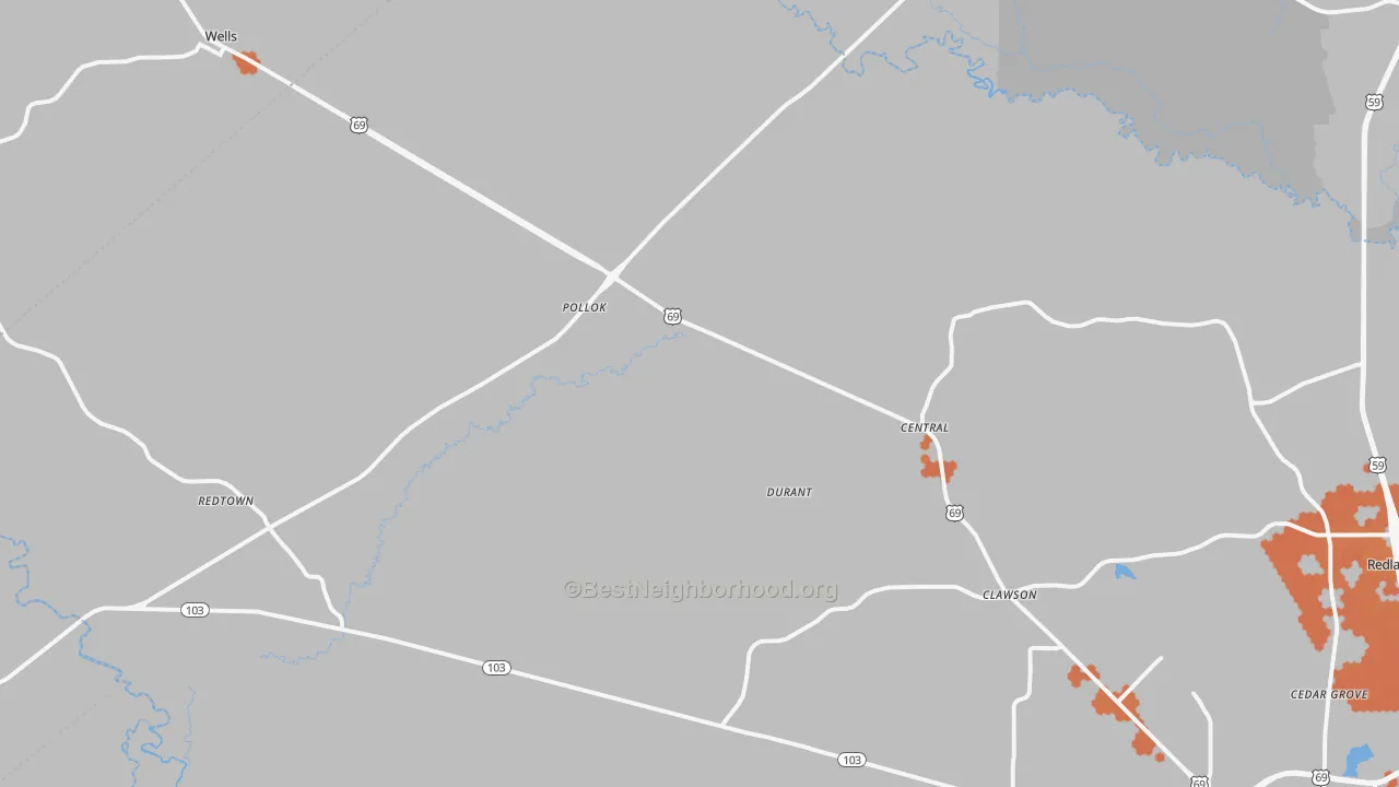 Bike Grade map of 75969, TX