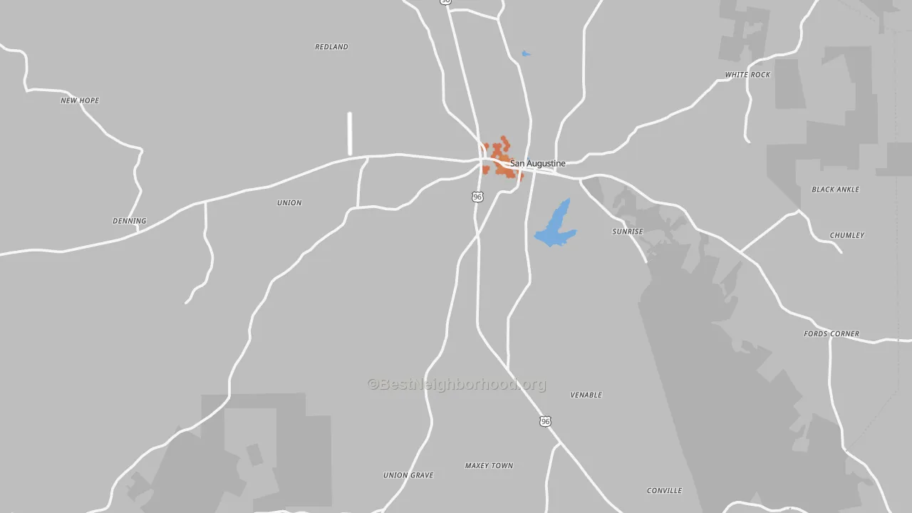 Bike Grade map of 75972, TX