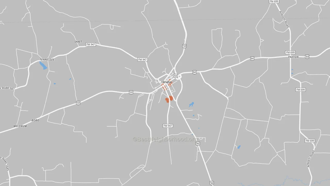 Bike Grade map of 75974, TX