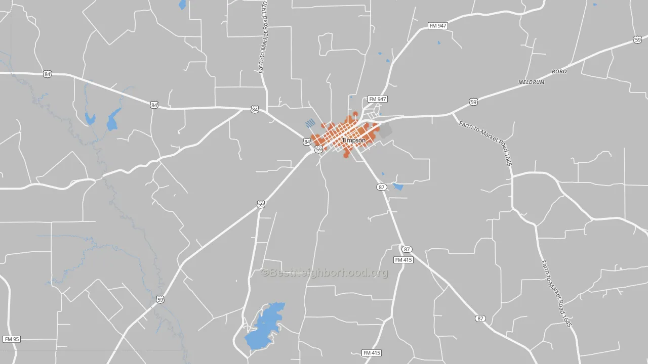 Bike Grade map of 75975, TX