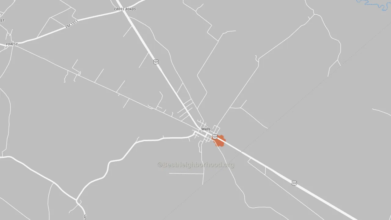 Bike Grade map of 75976, TX