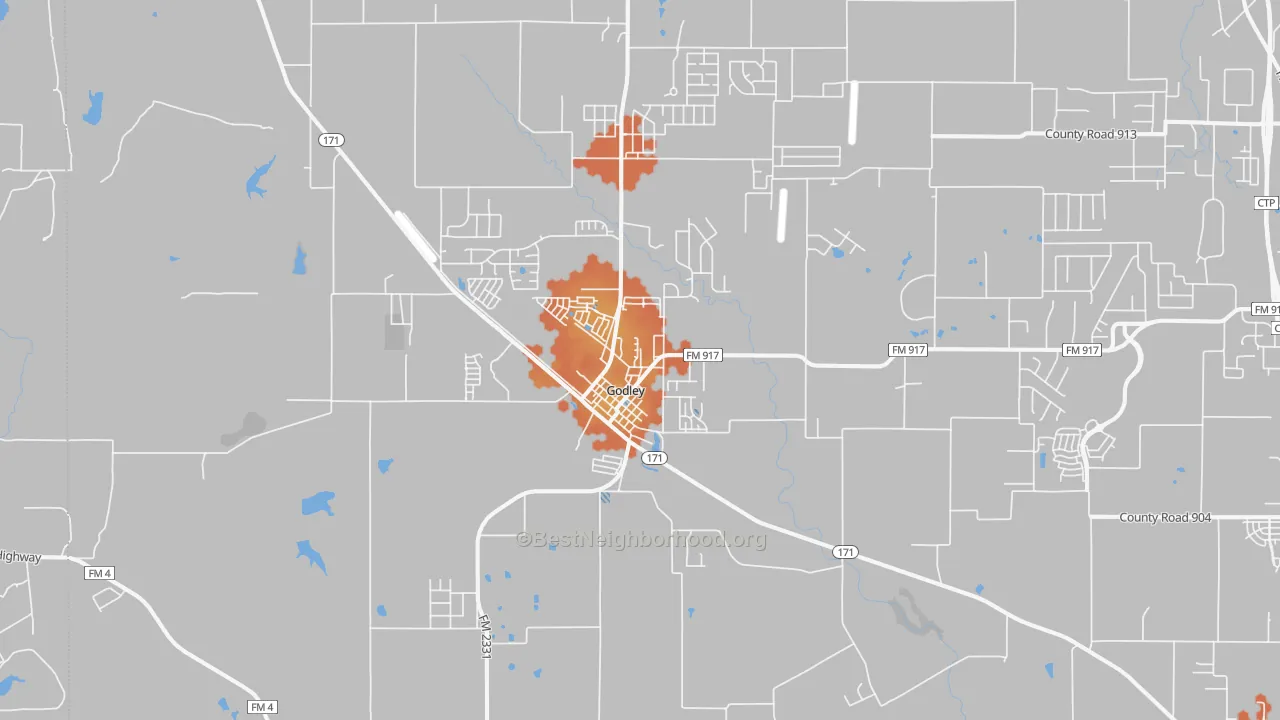 Bike Grade map of 76044, TX