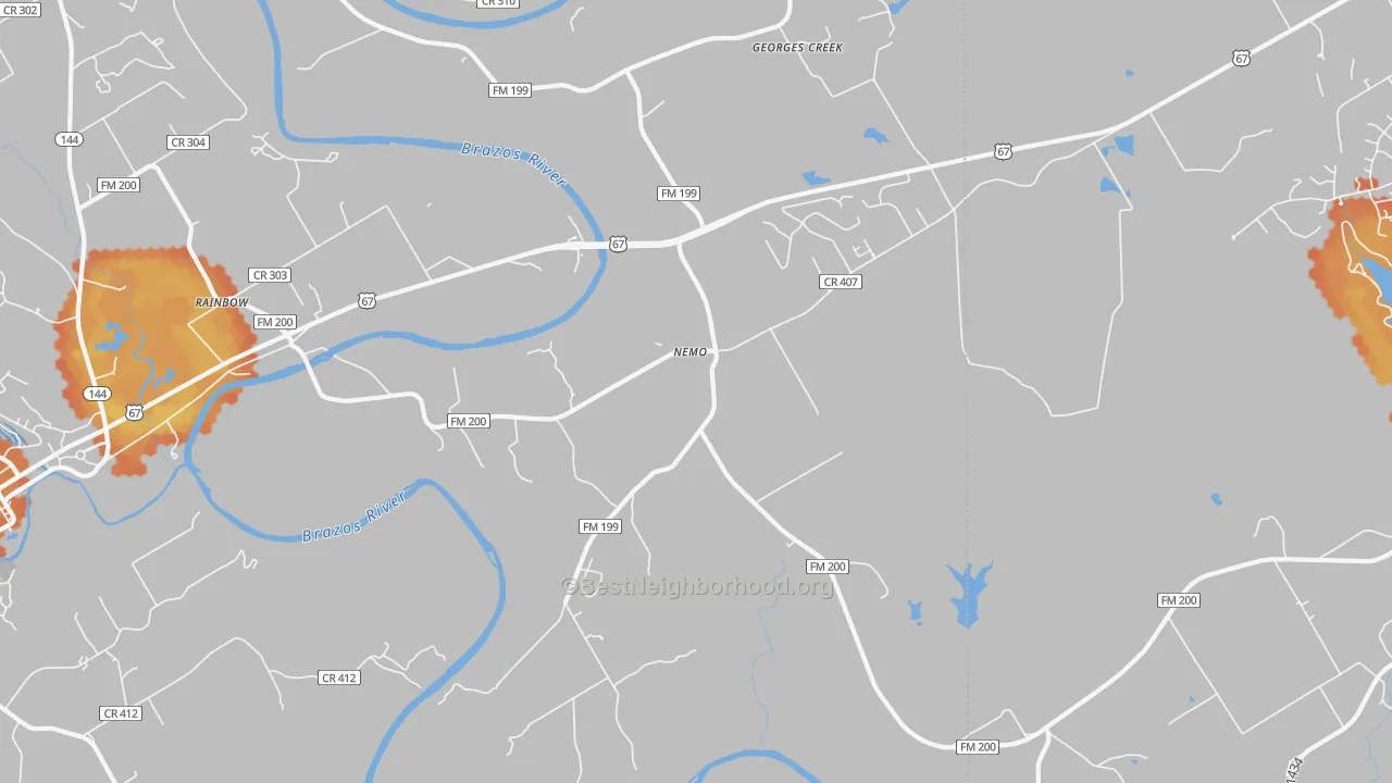 Bike Grade map of 76070, TX