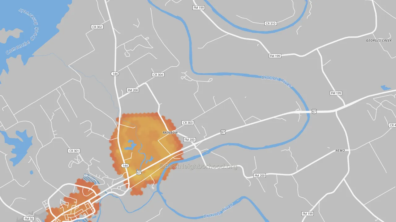 Bike Grade map of 76077, TX