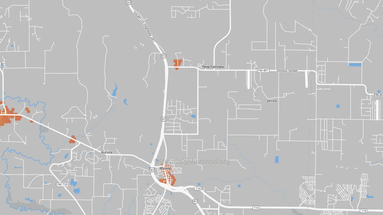 Bike Grade map of 76078, TX