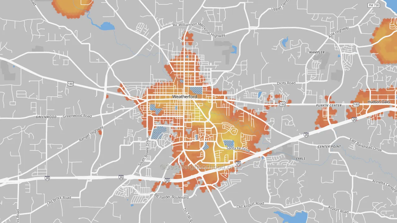 Bike Grade map of 76086, TX