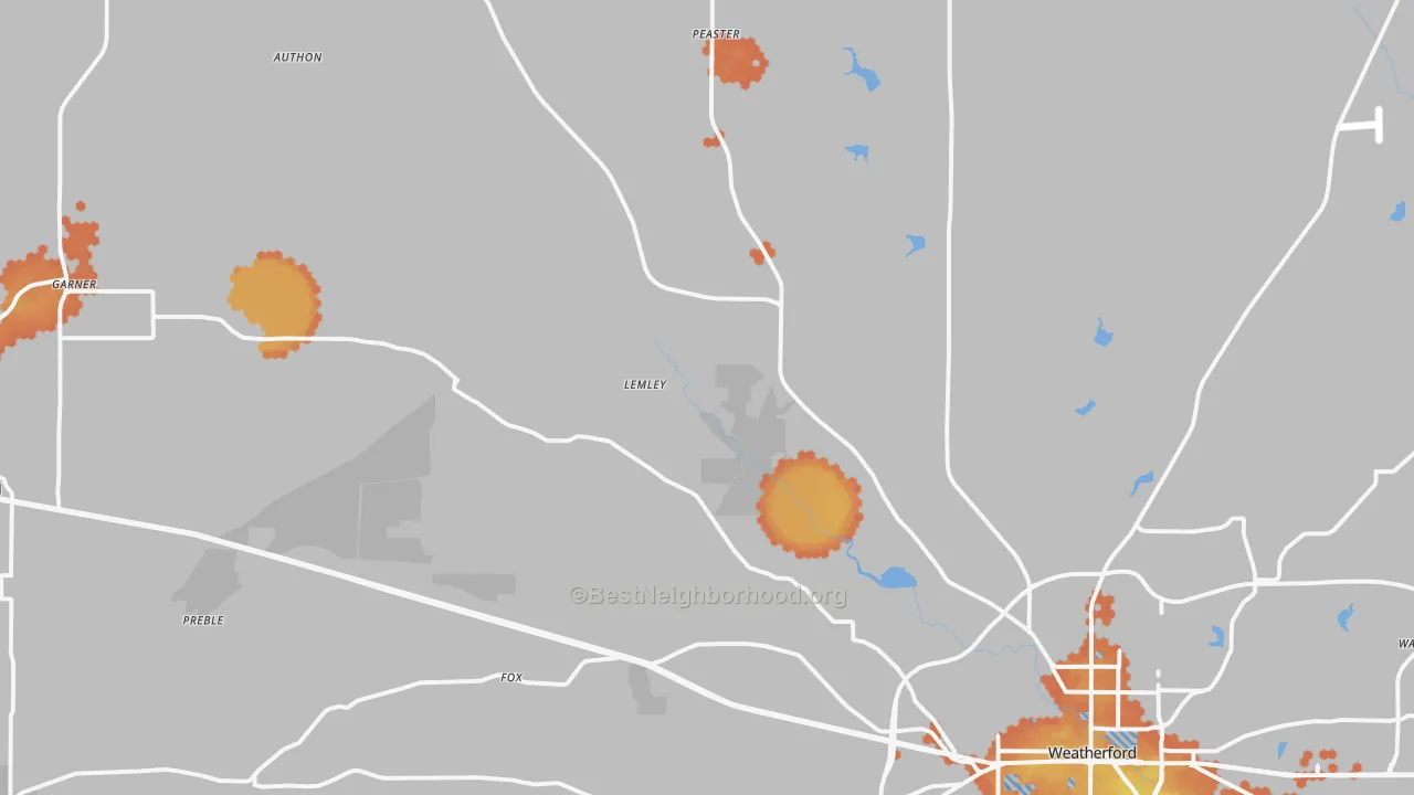 Bike Grade map of 76088, TX