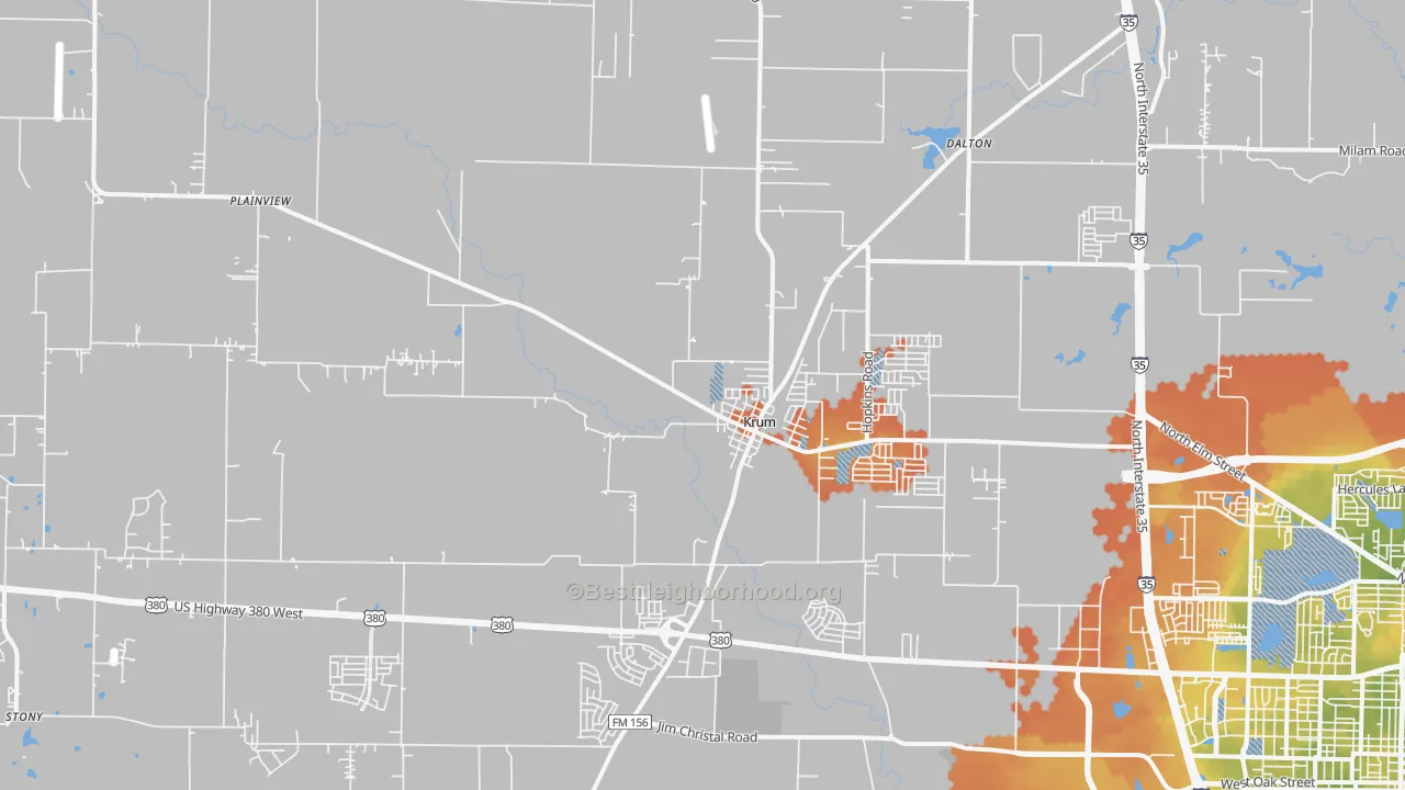 Bike Grade map of 76249, TX